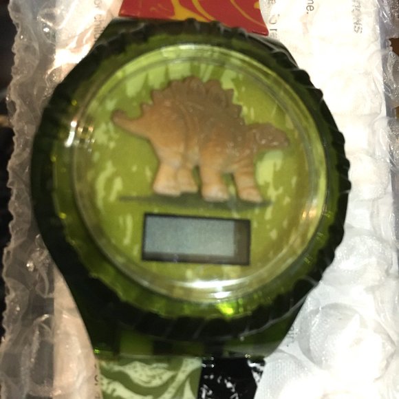 Jurassic Park The Lost World 3 D Stegosaurus Watch VTG ‘97 NEW - Picture 5 of 11